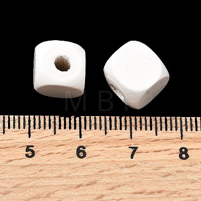 Spray Painted Wooden Beads WOOD-P021-01C-30-1