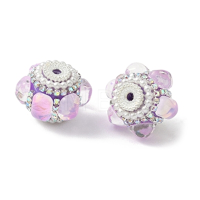 Sparkling Acrylic Rhinestone Beads CLAY-NH0003-01S-03-1