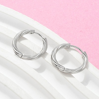 304 Stainless Steel Twist Hoop Earrings for Women EJEW-A130-02A-P-1