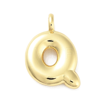 Rack Plating Brass Balloon Letter Pendants KK-C050-01G-Q-1