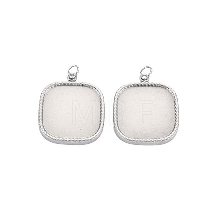 304 Stainless Steel Pendant Enamel Settings STAS-N097-129P-1
