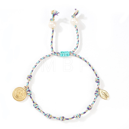 304 Stainless Steel Religious Charm Bracelets NU3381-2-1