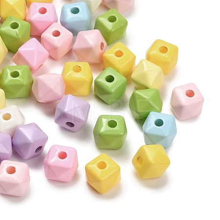 Opaque Acrylic Beads OACR-D043-09-1