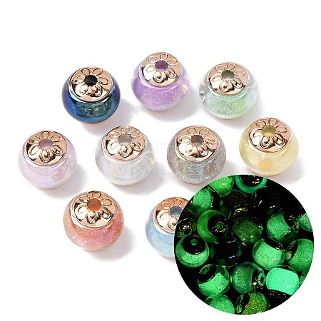 Opaque Luminous Resin & CCB Plastic Beads RESI-G119-14A-1