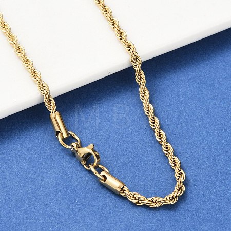 304 Stainless Steel Rope Chain Necklaces NJEW-F226-03G-04-1