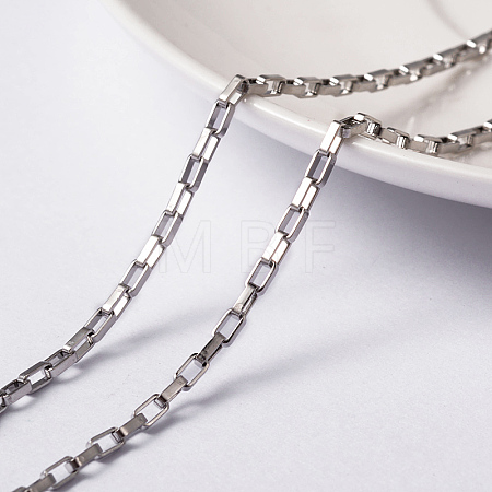 Non-Tarnish 3.28 Feet 304 Stainless Steel Venetain Chains X-CHS-H007-34P-1