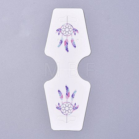 Cardboard Fold Over Paper Display Hanging Cards CDIS-E007-02-1