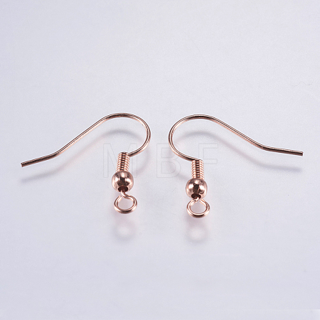 Brass Earring Hooks KK-F737-42RG-RS-1