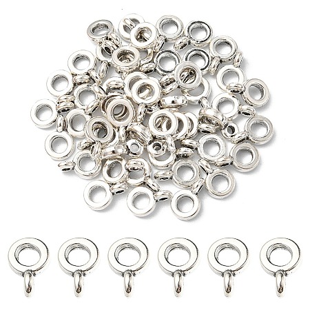 Tibetan Style Alloy Tube Bails PALLOY-YW0001-37-1