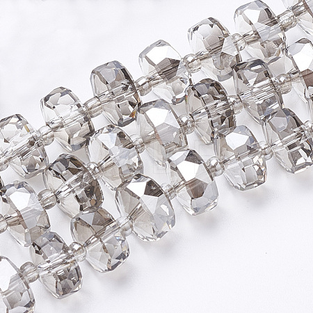 Electroplat Glass Beads Strands X-EGLA-Q092-8mm-D04-1
