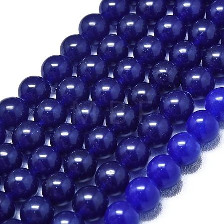 Natural Malaysia Jade Beads Strands G-L645-C01-8mm-18-1