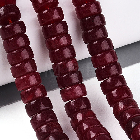 Dyed Natural White Jade Beads Strands G-T143-17H-1