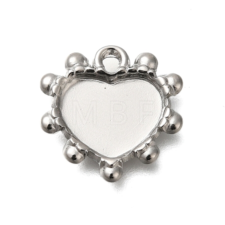 304 Stainless Steel Pendant Cabochon Settings STAS-H225-08P-1