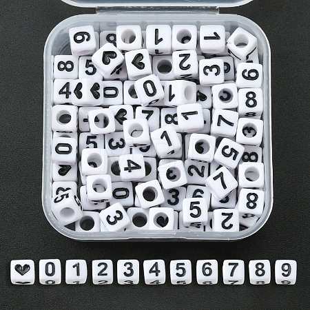Opaque White Acrylic Beads MACR-YW0002-24-1