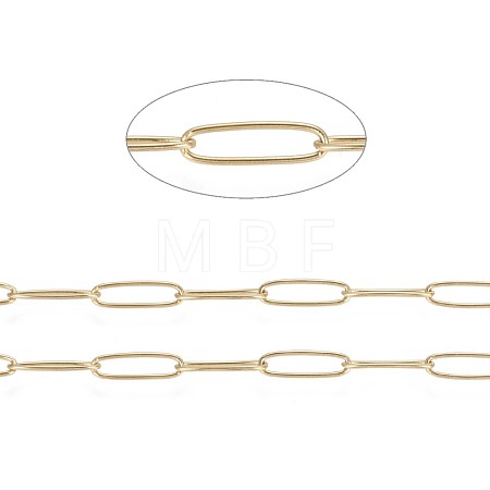 Ion Plating(IP) 304 Stainless Steel Paperclip Chains CHS-F010-01C-G-1