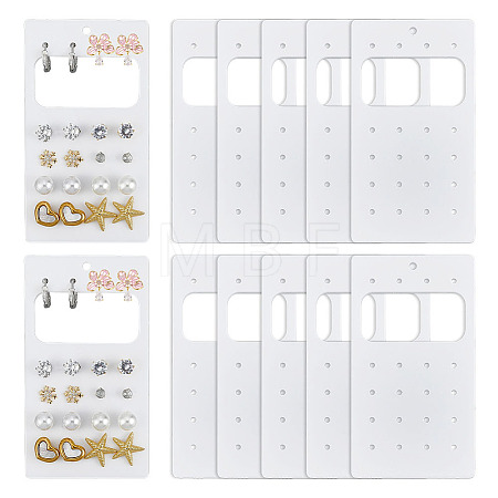 Acrylic Stud Earring Organizer Display Cards CDIS-WH0020-40B-01-1