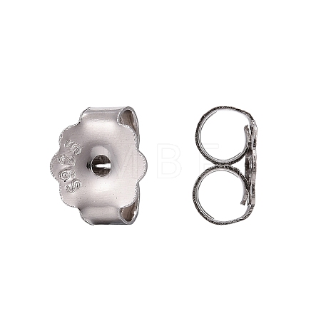 Anti-Tarnish Rhodium Plated 925 Sterling Silver Ear Nuts STER-K167-039P-1