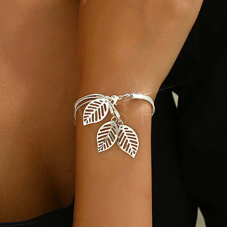 Alloy Snake Chain Multi-strand Bracelets WG47F91-02-1