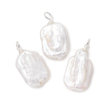 Natural Baroque Keshi Pearl Pendants PALLOY-JF05236-02-1