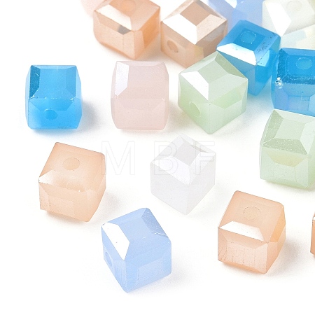 Faceted Glass Beads GLAA-E047-04-1