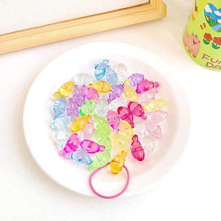 Transparent Acrylic Beads TACR-F008-09C-1