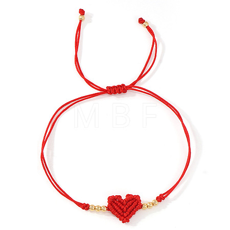 Adjustable Brass Beads Double Layers Braided Bead Bracelets SG0180-4-1