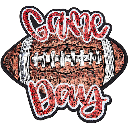 Sports Theme Sequin Embroidery Iron on/Sew on Patches PATC-GF0001-94B-1