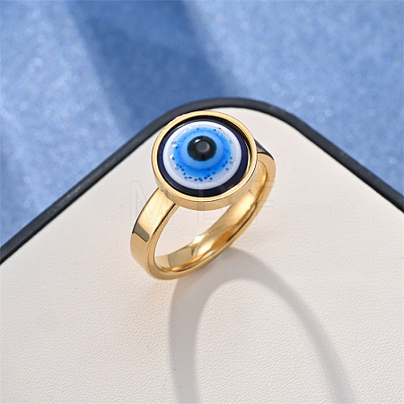 Stainless Steel and Enamel Finger Rings FS-WGB751E-30-1