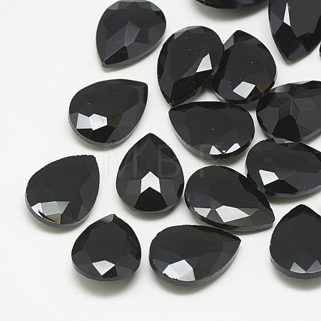 Pointed Back Glass Rhinestone Cabochons RGLA-T081-20x30mm-02-1