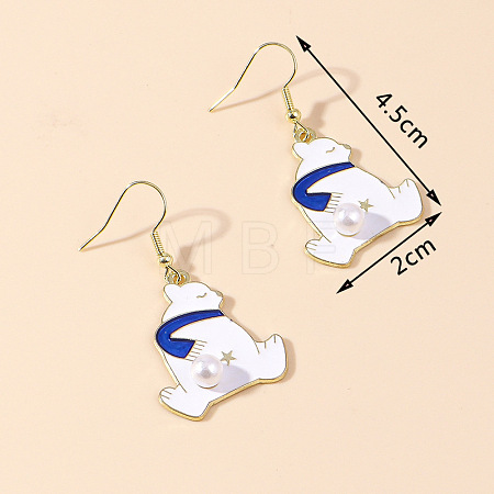 Zinc Alloy Enamel Dangle & Drop Earrings FS-WGC3D93-14-1