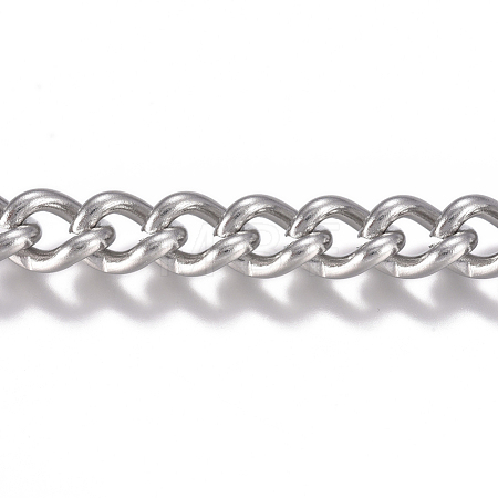 Tarnish Resistant 201 Stainless Steel Chain CHS-G017-15P-1
