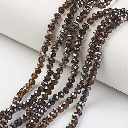 Electroplate Transparent Glass Beads Strands EGLA-A034-T4mm-P16-1