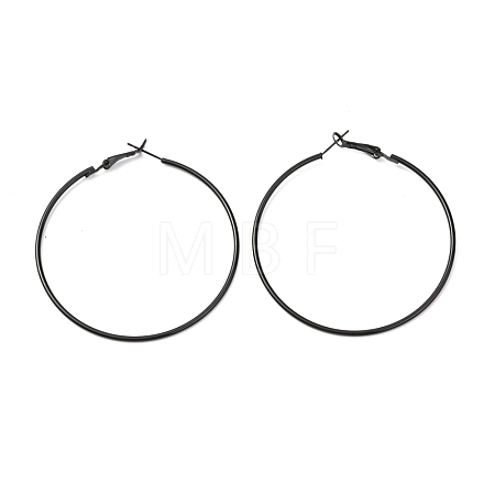 Baking Paint 201 Stainless Steel Hoop Earrings EJEW-P185-C04-01-1