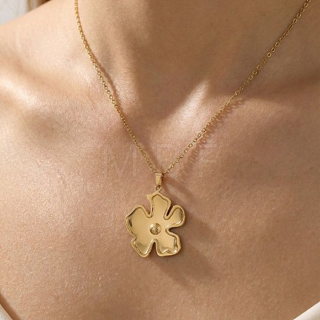 304 Stainless Steel Pendant Necklaces for Women WG6AE64-03-1