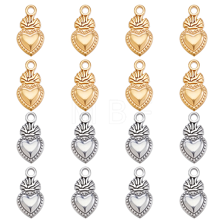 16Pcs 2 Colors 304 Stainless Steel Pendants STAS-HY0002-04-1