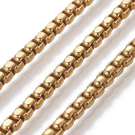 3.28 Feet 304 Stainless Steel Box Chains X-CHS-P007-32G-02-1