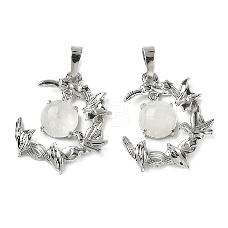 Natural Quartz Crystal Pendants G-B194-01P-11-1