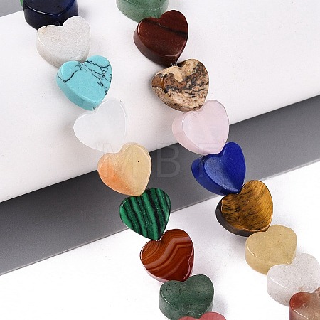 Natural & Synthetic Mixed Stone Beads Strands G-Q608-21-1