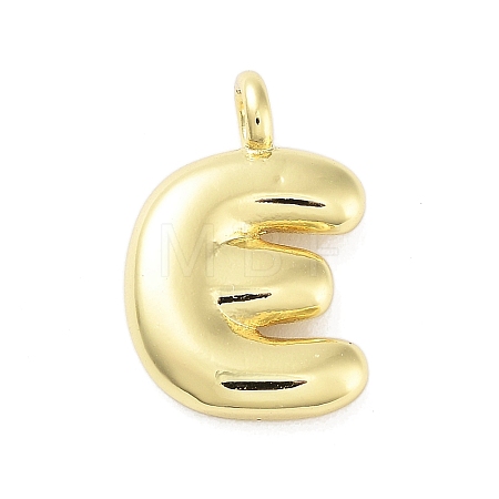 Rack Plating Brass Balloon Letter Pendants KK-C050-01G-E-1