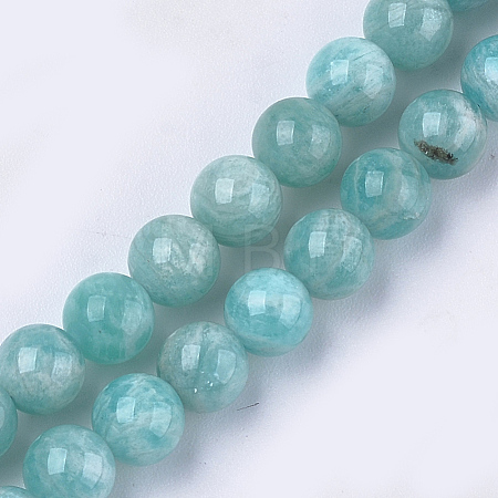 Natural Amazonite Beads Strands G-S333-6mm-022-1