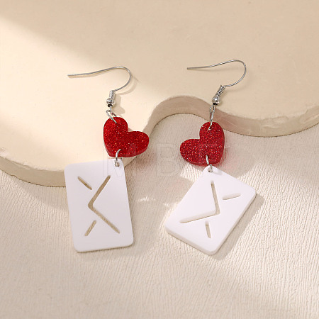 Valentine's Day Acrylic Dangle Earrings FS-WGB34A3-21-1