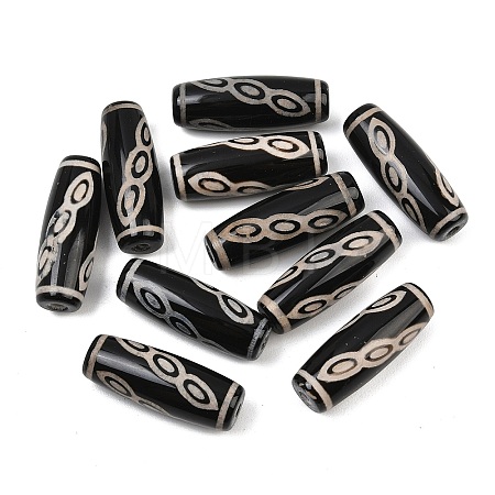 Tibetan Style dZi Beads TDZI-E004-65-03-1