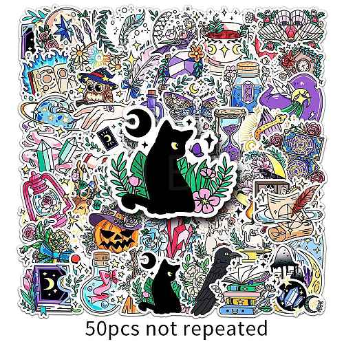 50Pcs PET Stickers PW-WGFF8CD-01-1