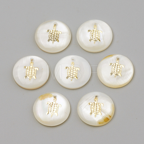 Freshwater Shell Pendants X-SHEL-Q010-005G-1