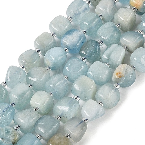 Natural Aquamarine Beads Strands G-A254-A01-02-1