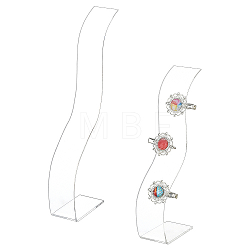   2Pcs 2 Style Acrylic Hair Clip Displays ODIS-PH0001-38B-1