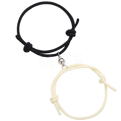 2Pcs Magnetic Alloy Matching Charm Bracelets Set PW-WG55210-04-1