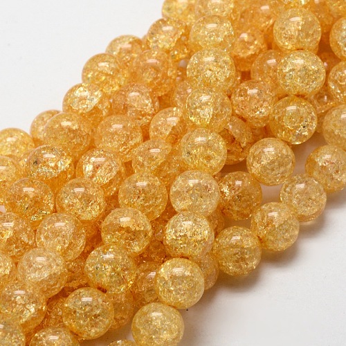 Crackle Glass Round Beads Strands CCG-E001-12mm-05-1