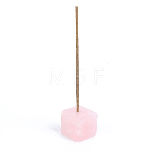 Natural Rose Quartz Incense Burners Holder PW-WG6B9B9-14-1