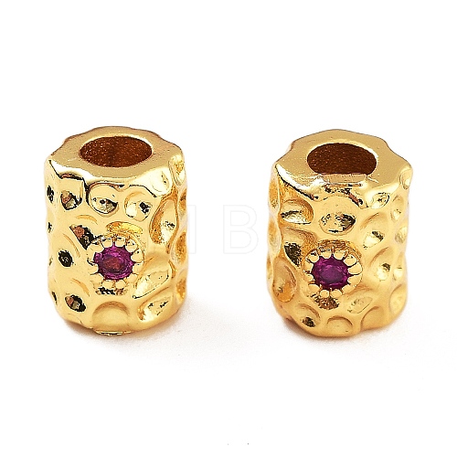 Rack Plating Brass Cubic Zirconia Beads KK-S377-17G-1